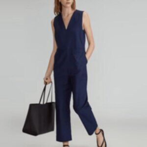 Navy Everlane Cotton Jumpsuit